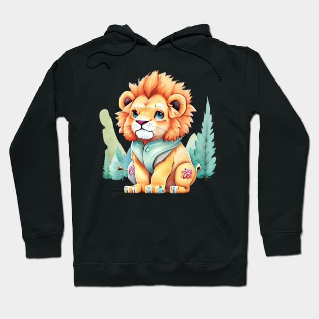 cute colorful lion Hoodie by A&A